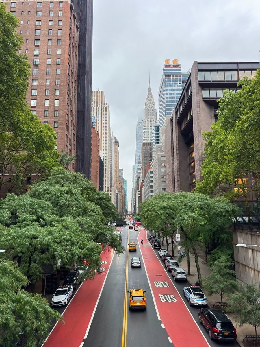 Manhattan street with Chrysler Building Manhattan street with Chrysler Building