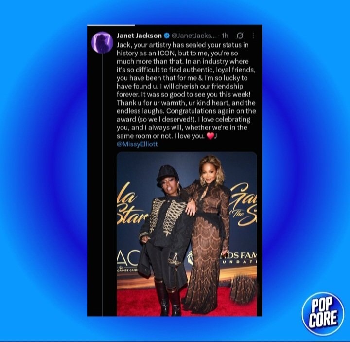 Janet Jackson celebrates Missy Elliott (photo 2 of 2)