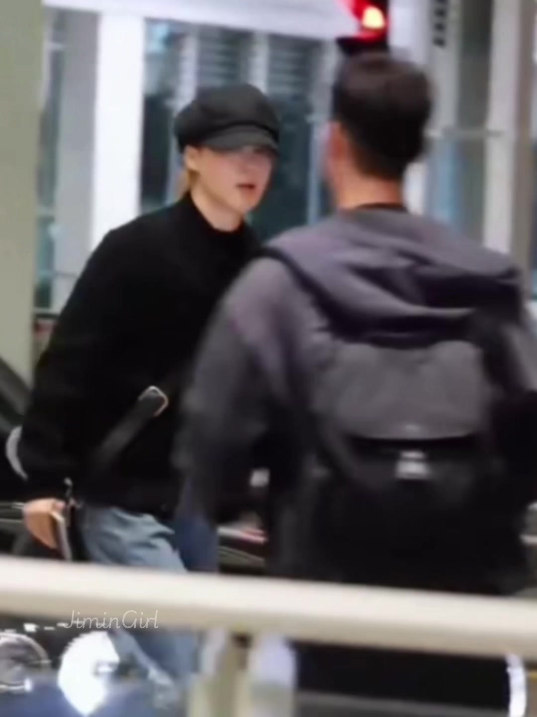 Jimin in black beret