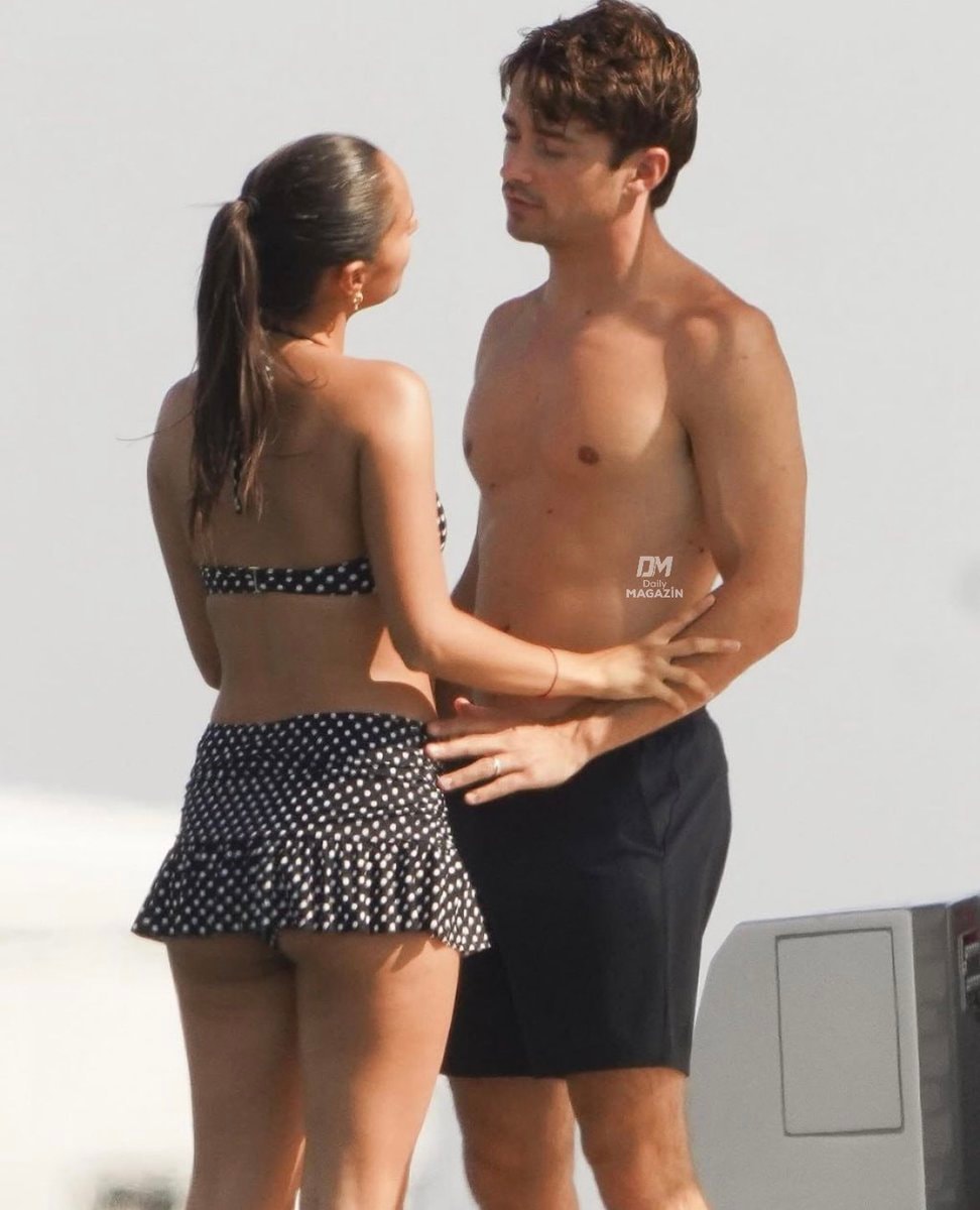 Charles Leclerc and Alexandra Saint Mleux holiday
