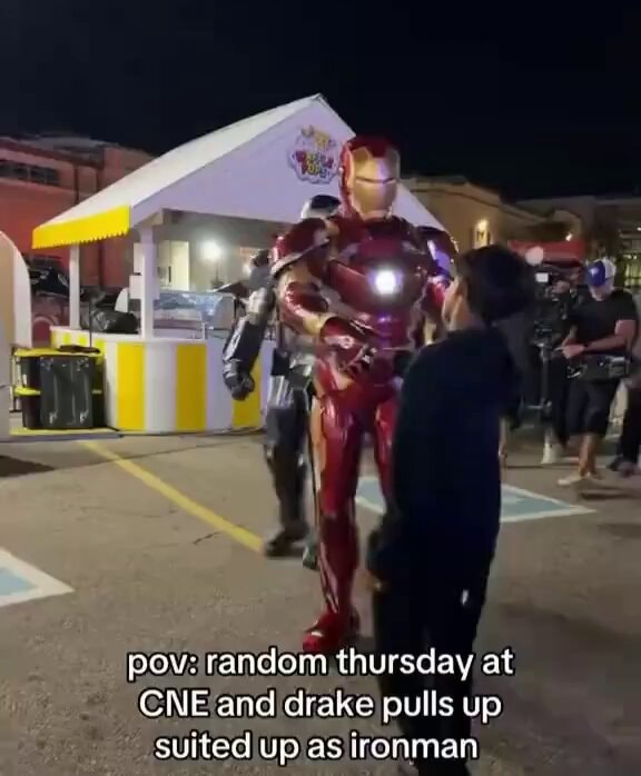 Drake Iron Man costume