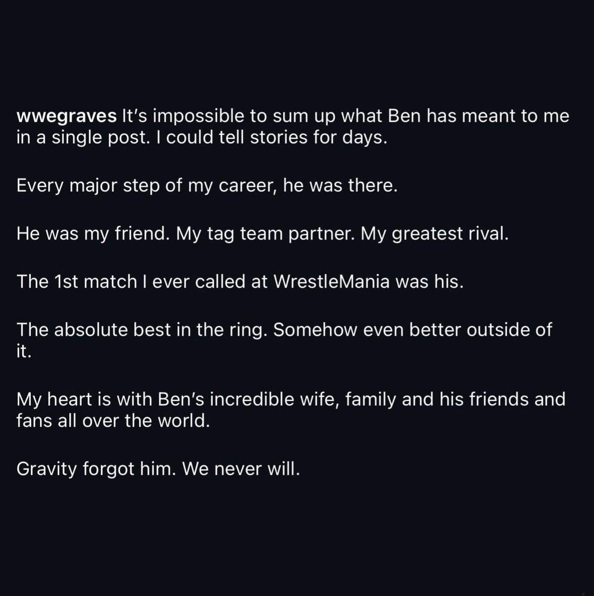 Corey Graves honors PAC (photo 2 of 2)