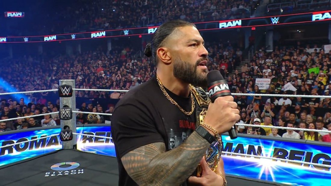 Roman Reigns on LA Knight WWERAW