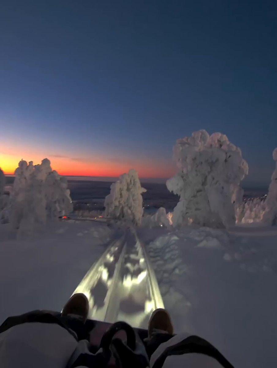 Ruka Finland toboggan ride