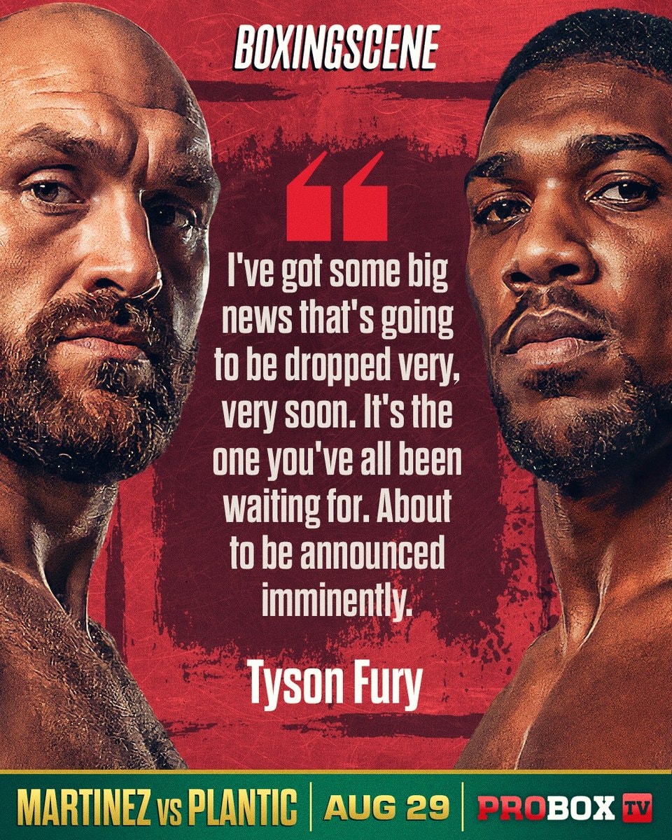 Tyson Fury vs Anthony Joshua announcement