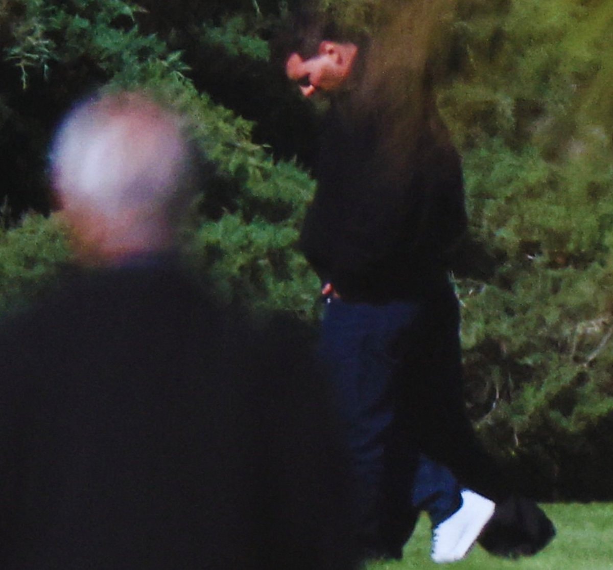 Lionel Messi at father Jorge Messi funeral