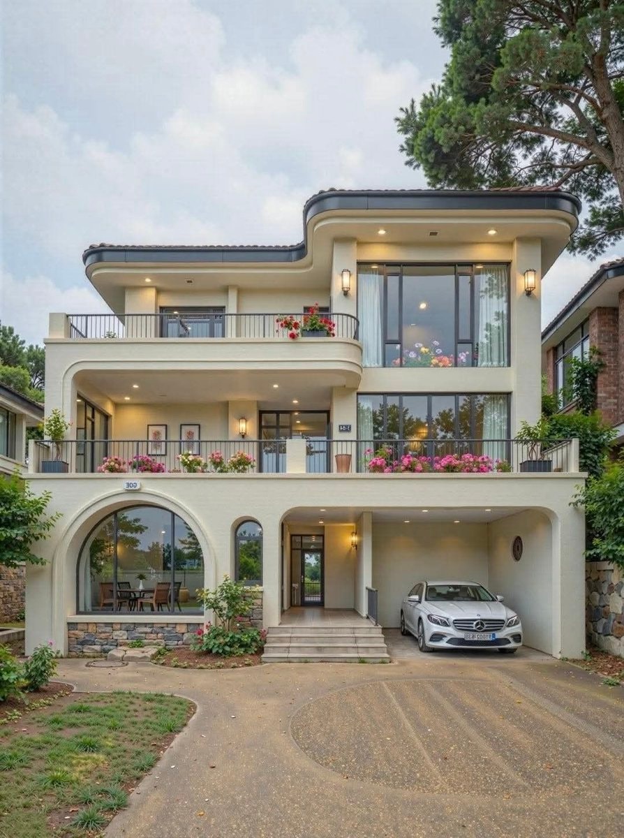 Modern multi-story house