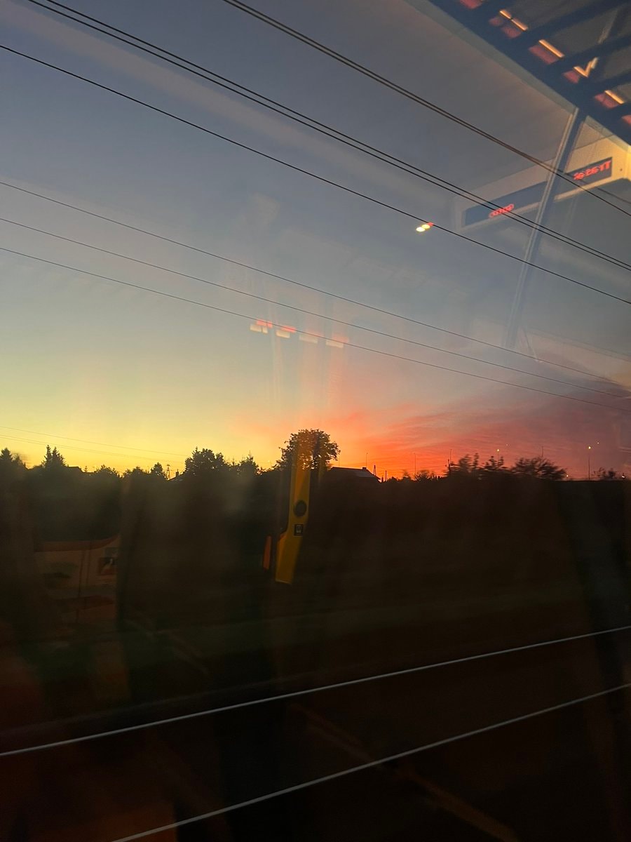 sunset from train window (photo 2 of 2)