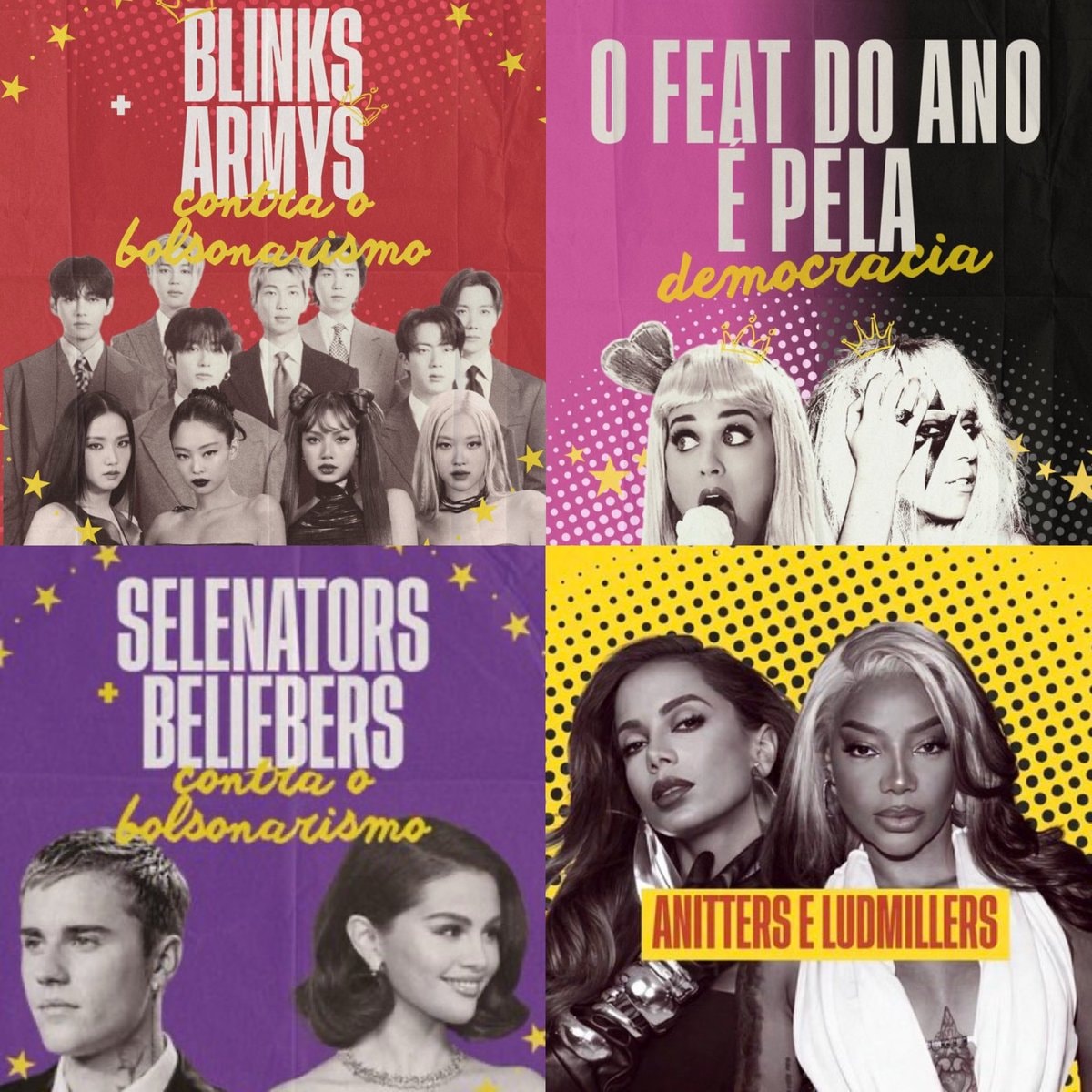 BTS BLACKPINK Justin Bieber Selena Gomez Anitta Ludmilla Brazil voting BTS BLACKPINK Justin Bieber Selena Gomez Anitta Ludmilla Brazil voting