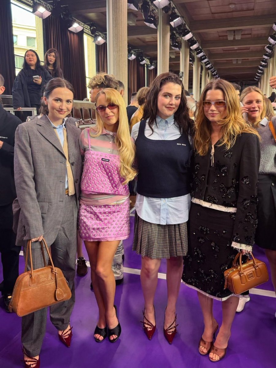 Ella Bright at Miu Miu show in Paris Ella Bright at Miu Miu show in Paris