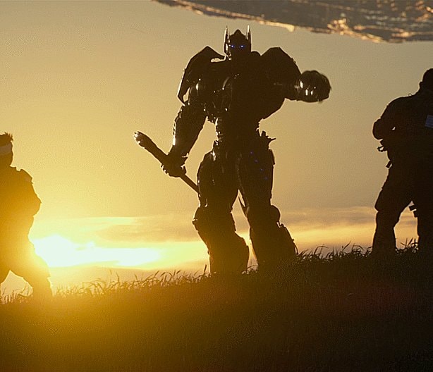 Optimus Prime sunset silhouette