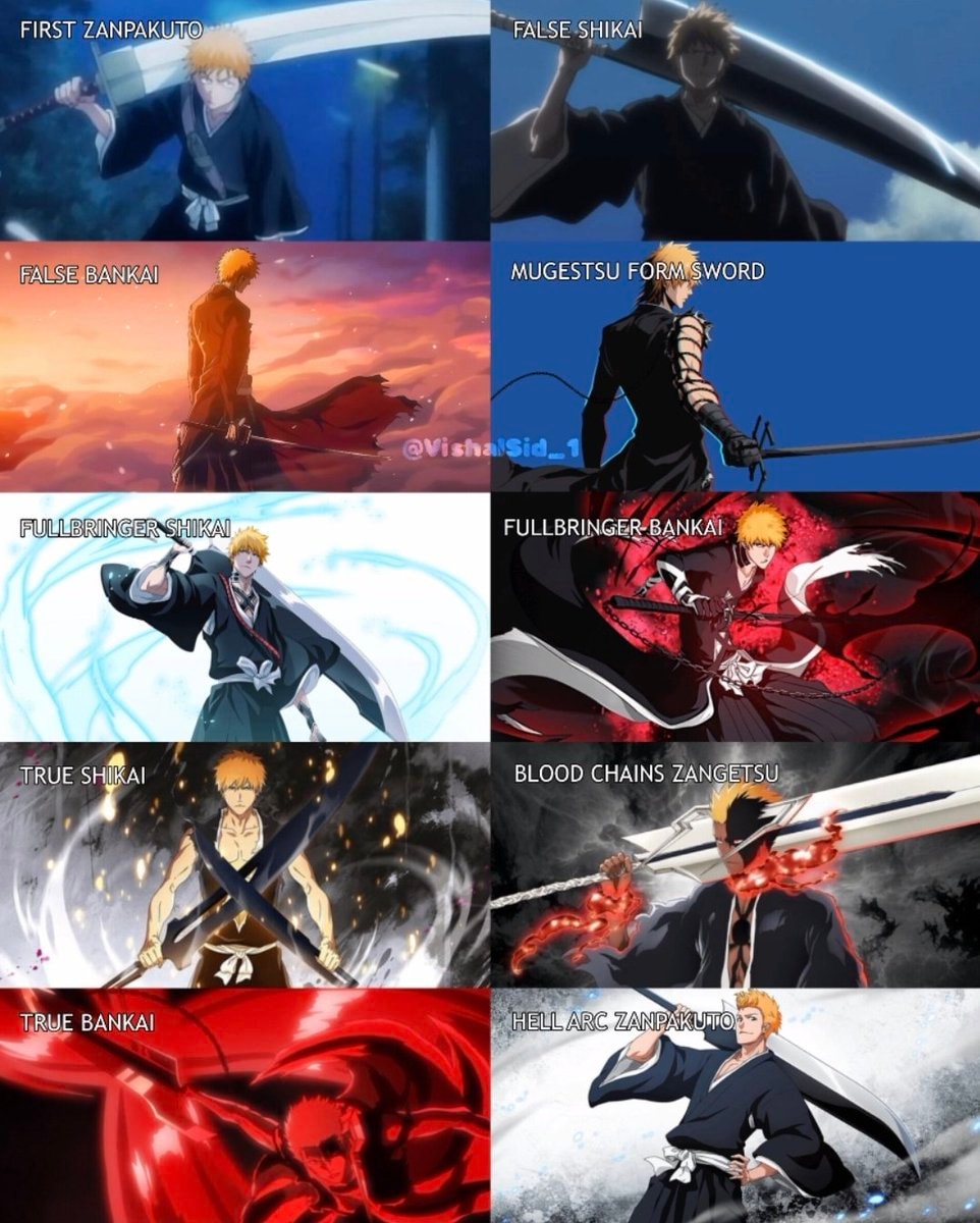 Ichigo Bleach Bankai forms