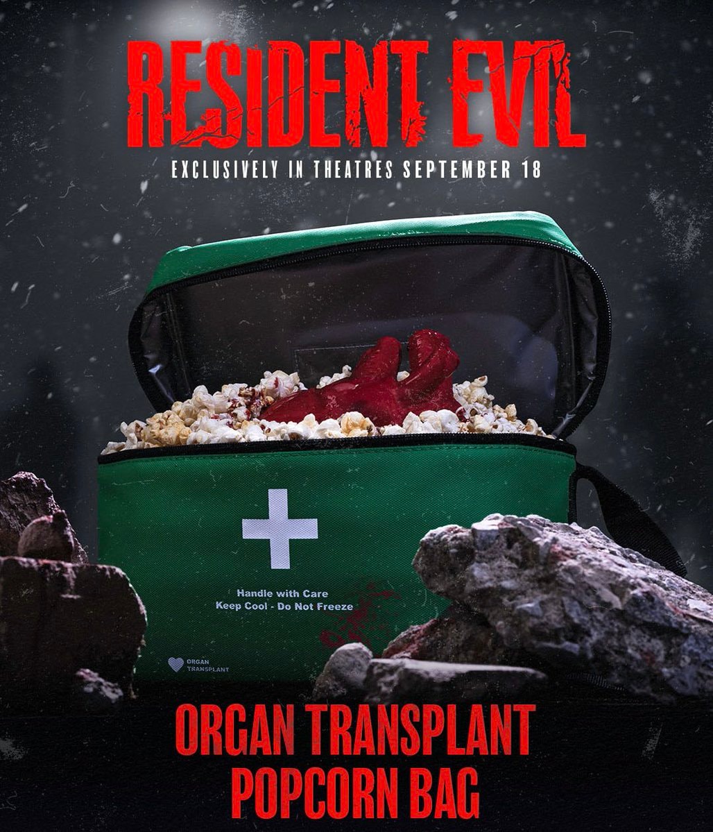 RESIDENT EVIL organ transplant popcorn bucket