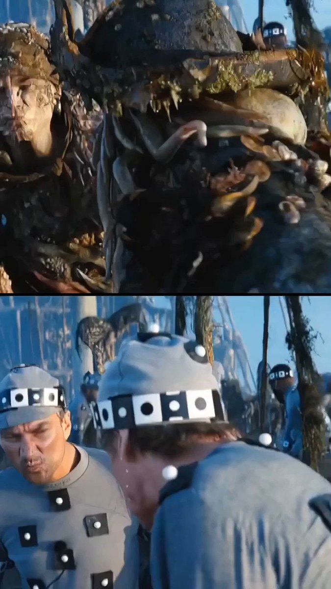 Davy Jones before and after CGI Davy Jones before and after CGI