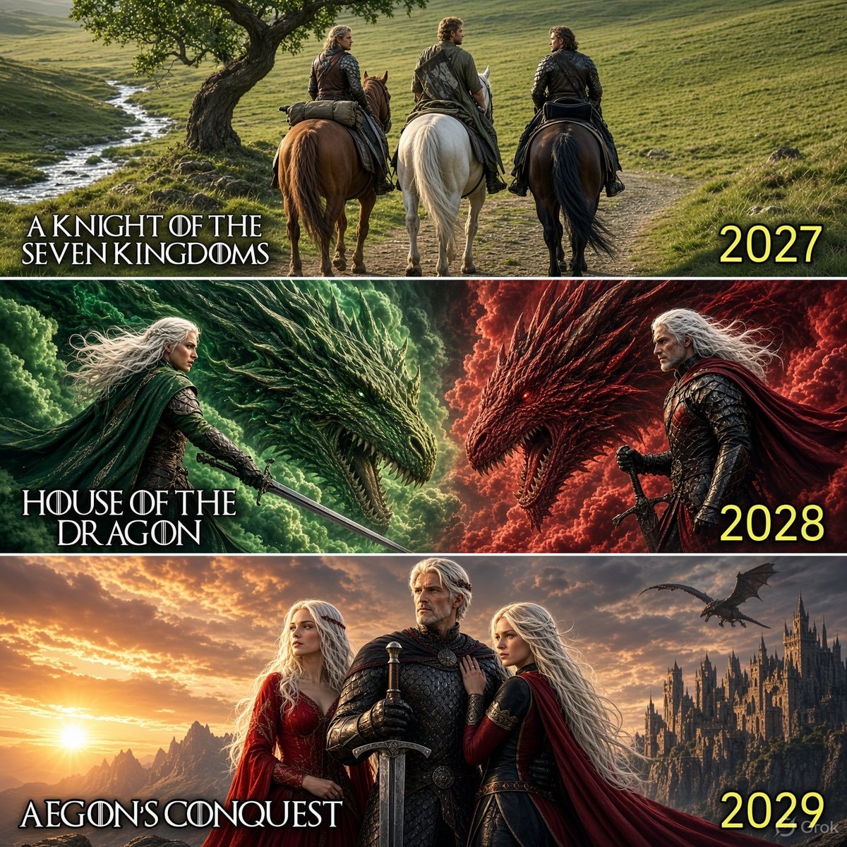Game of Thrones HBO three projects 2027 to 2029
