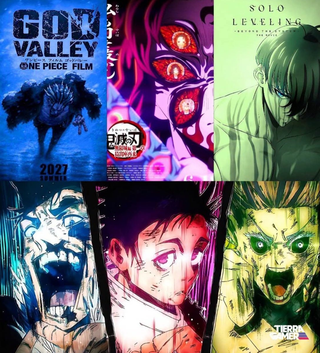 anime movie posters collage