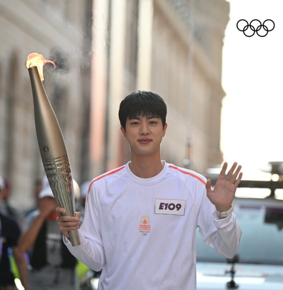 BTS Jin Olympic torch