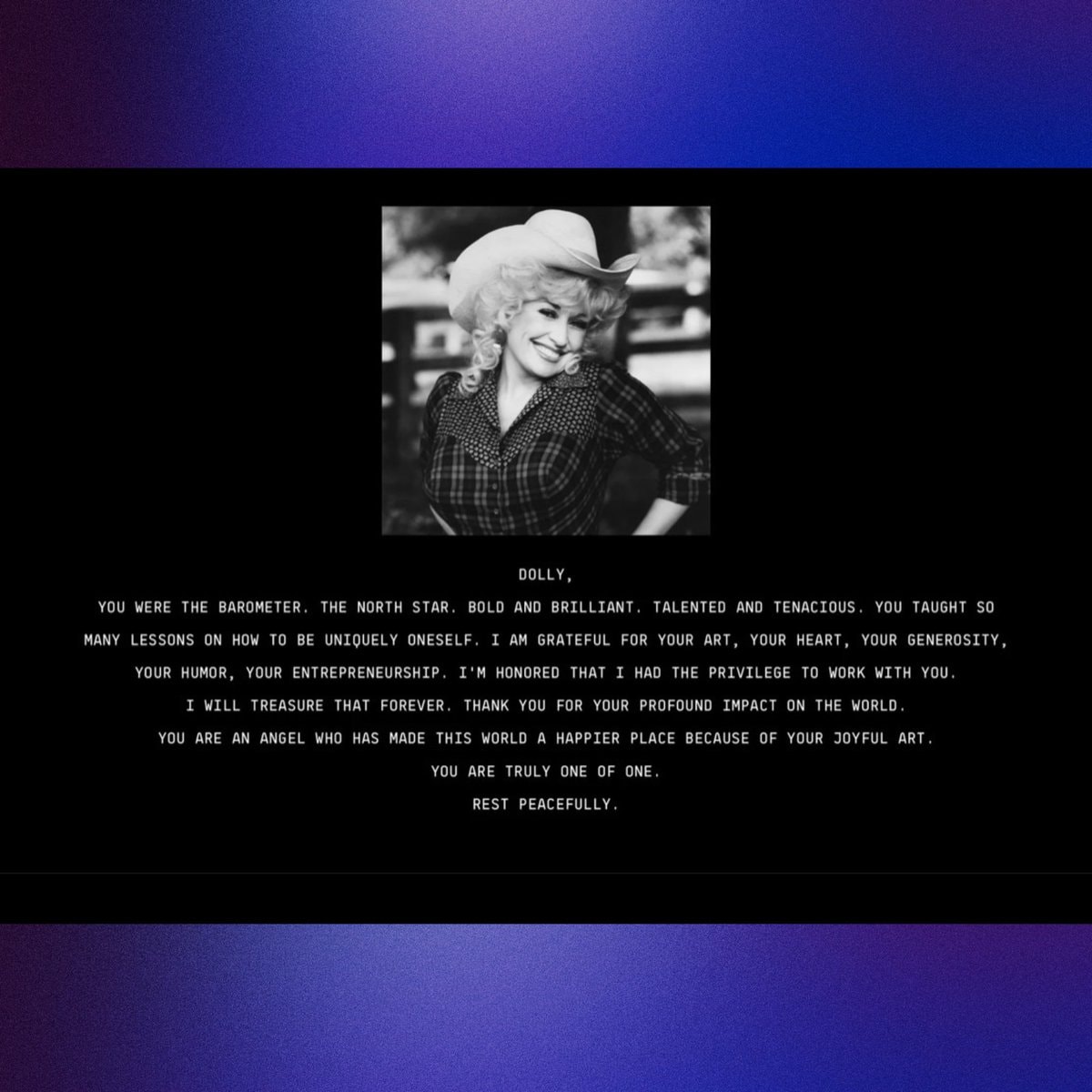 Beyoncé pays tribute to Dolly Parton (photo 2 of 2)
