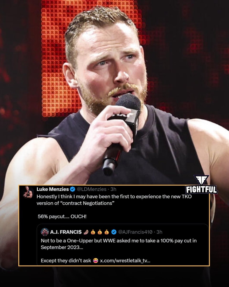 Luke Menzies Ridge Holland WWE paycut