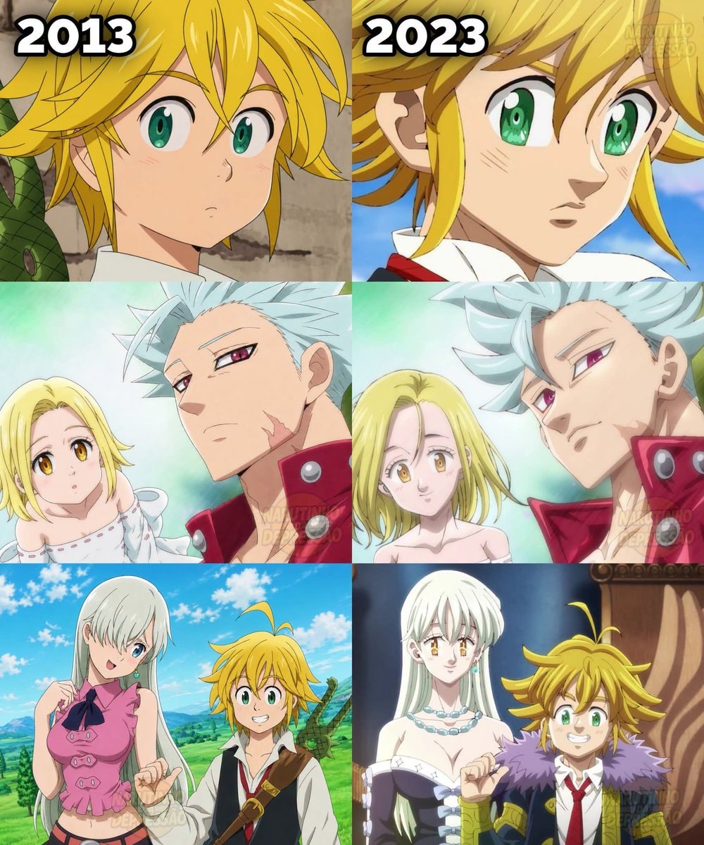 The Seven Deadly Sins character evolution