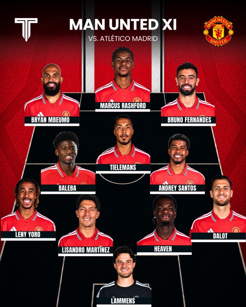 Manchester United XI vs Atletico Madrid Manchester United XI vs Atletico Madrid