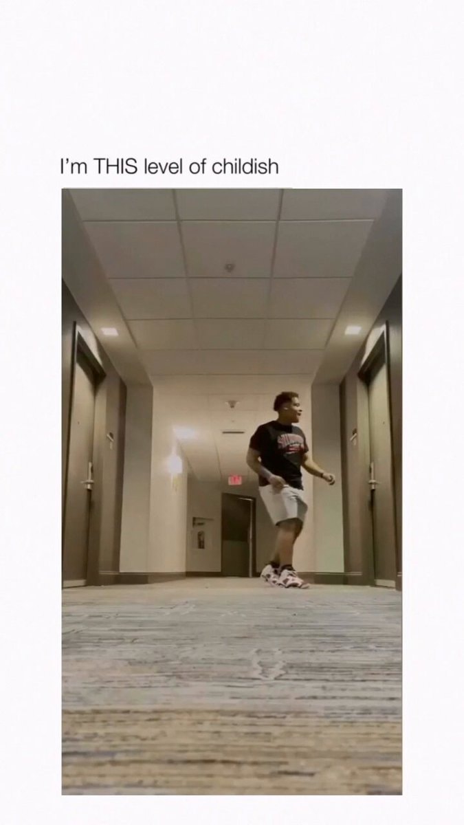 dancing in hotel hallway