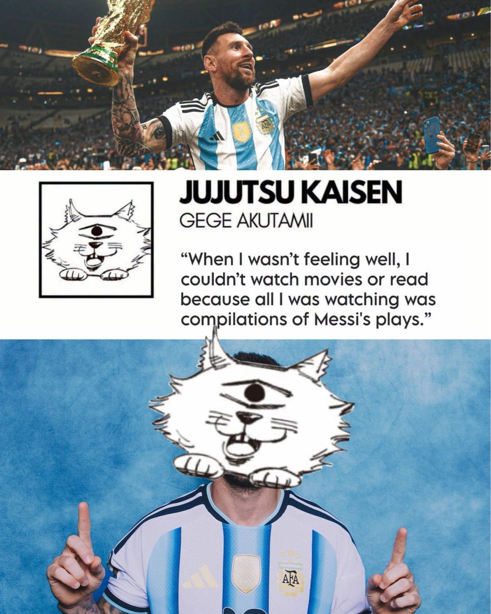 Gege Akutami Messi fan Jujutsu Kaisen Gege Akutami Messi fan Jujutsu Kaisen
