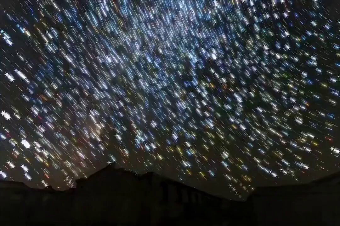 Star trail long exposure