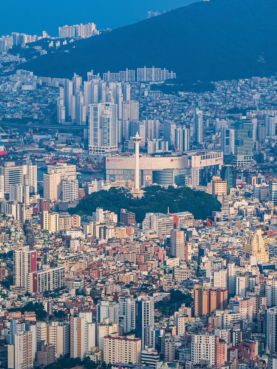 Aerial view of city with stadium and water (photo 2 of 3)