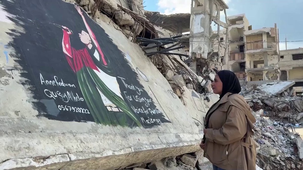 Macklemore mural Gaza tribute Macklemore mural Gaza tribute
