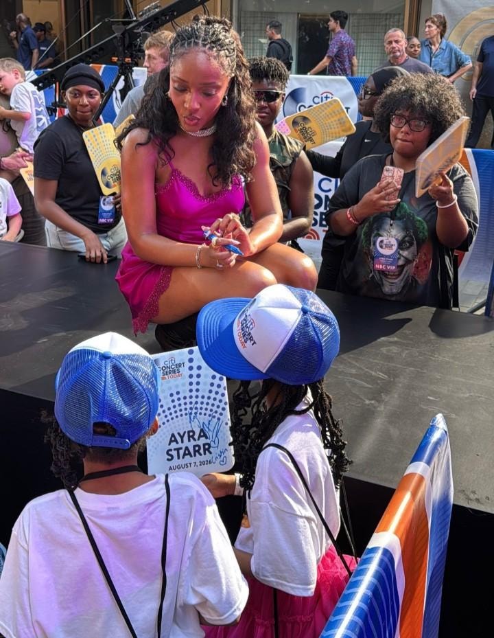 Ayra Starr Today show New York (photo 2 of 2)