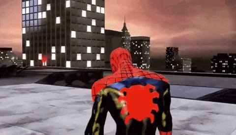 Spider-Man rooftop sunset waiting
