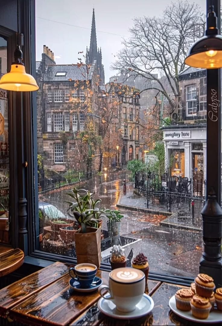 rainy edinburgh street scene (photo 2 of 4)