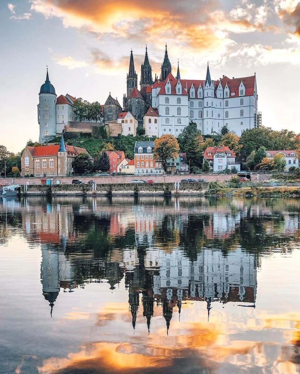Germany fairytale castle at sunset Germany fairytale castle at sunset