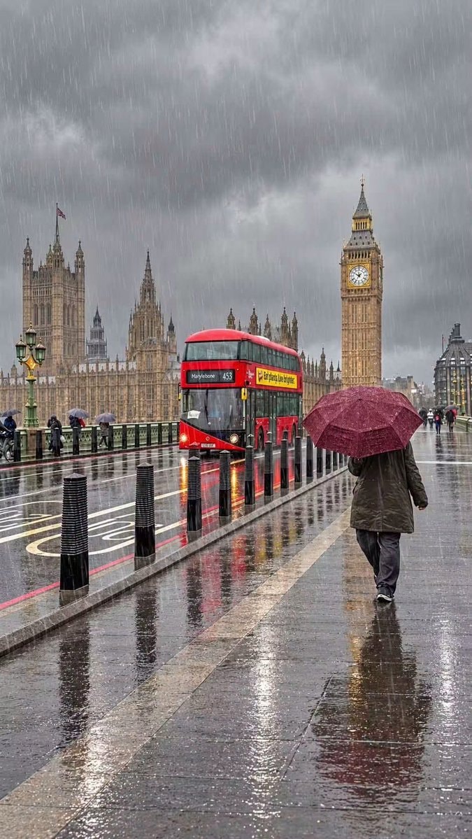 London rainstorm