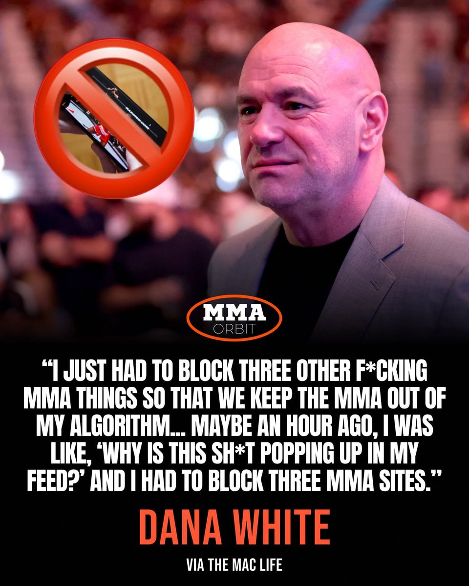 Dana White on MMA in his algorithm Dana White on MMA in his algorithm