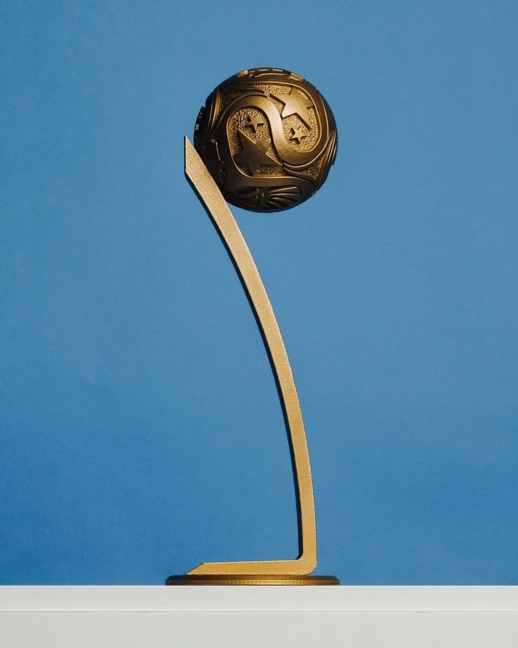 Golden ball award trophy