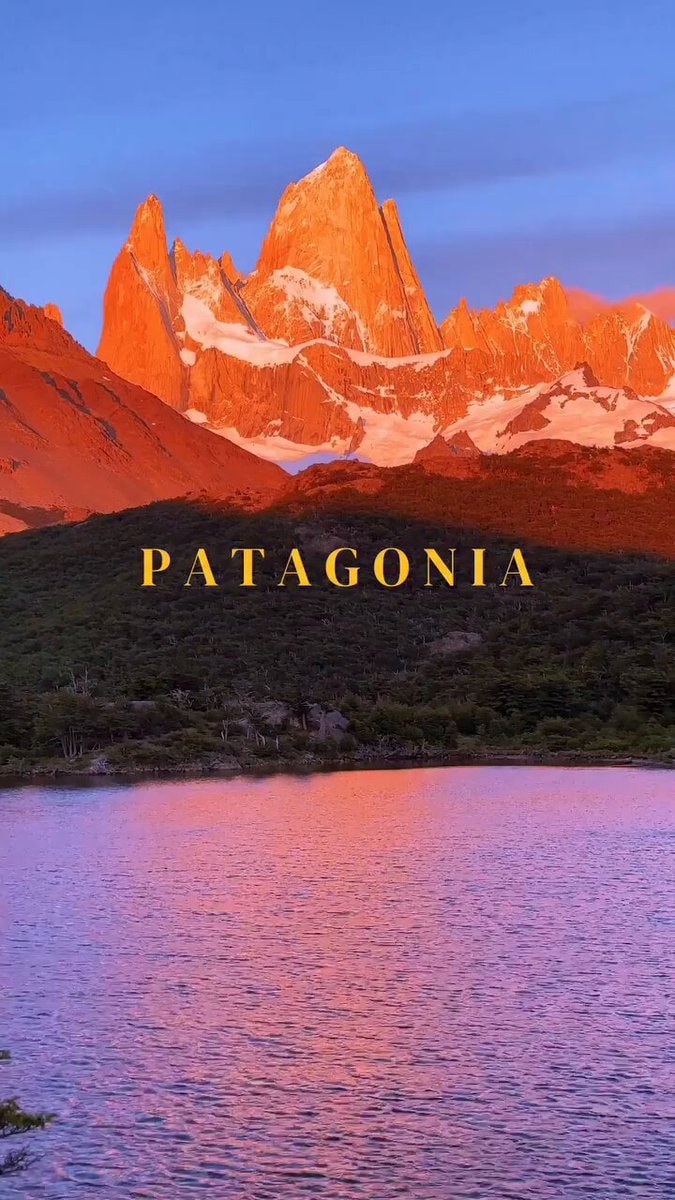 Patagonia landscape sunset