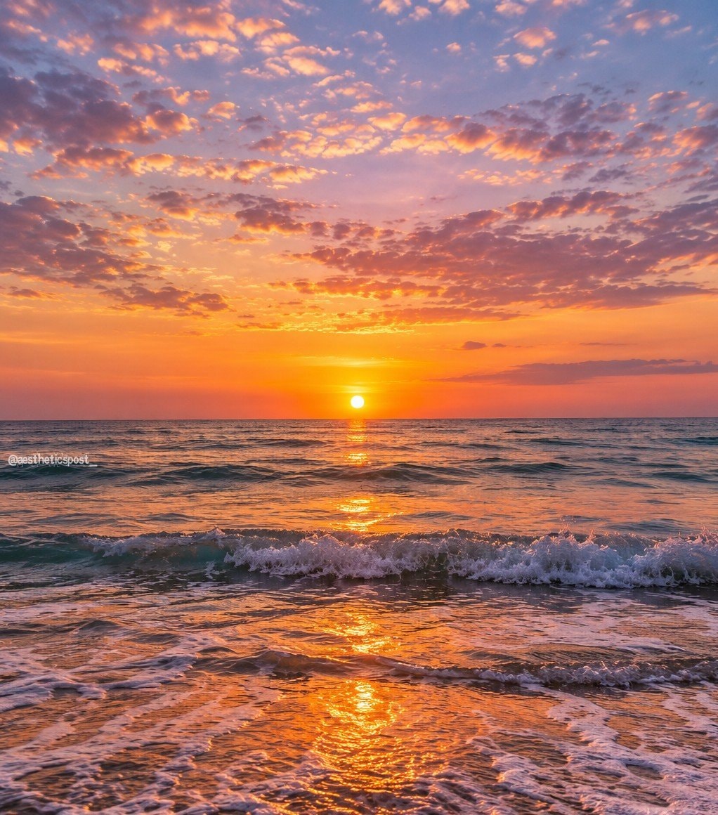 sunset ocean scene