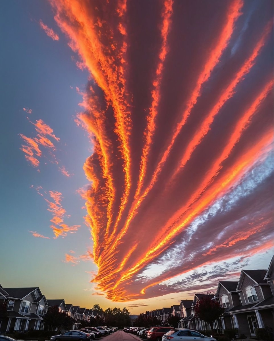 Altocumulus Undulatus sunset Boise Idaho