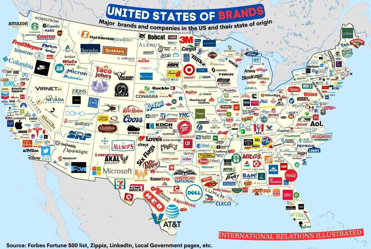 Major Brands of Every U.S. State Major Brands of Every U.S. State