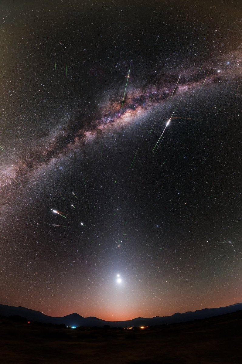 Meteor Shower Venus Jupiter Mars Saturn Milky Way