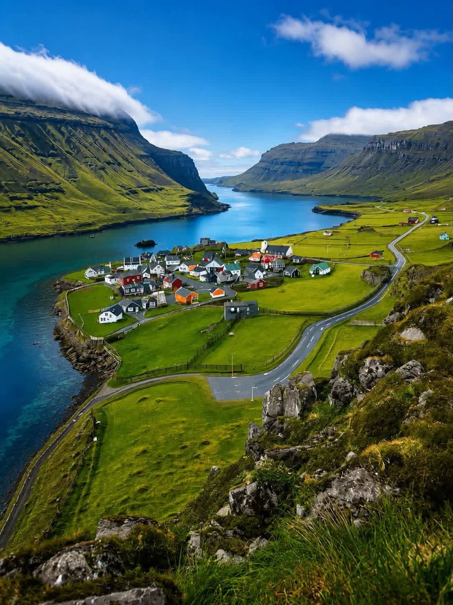 Faroe Islands dreamlike landscape Faroe Islands dreamlike landscape