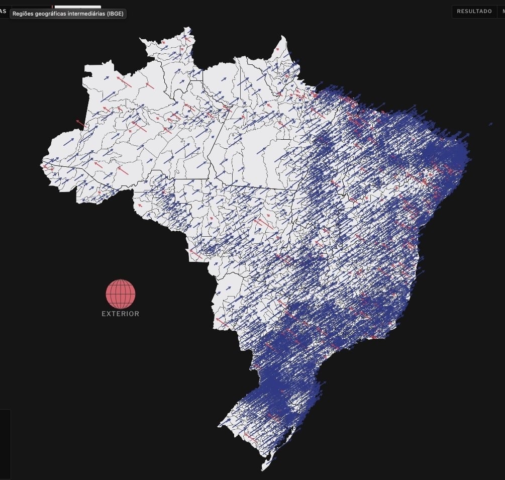 Brazil 2022 swing map from Electomaps