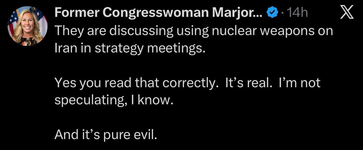 Marjorie Taylor Greene Iran nukes