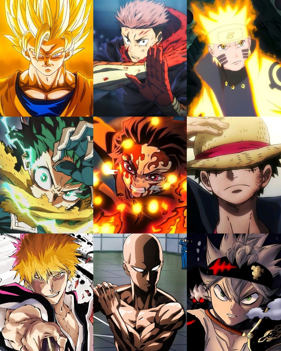 anime characters training