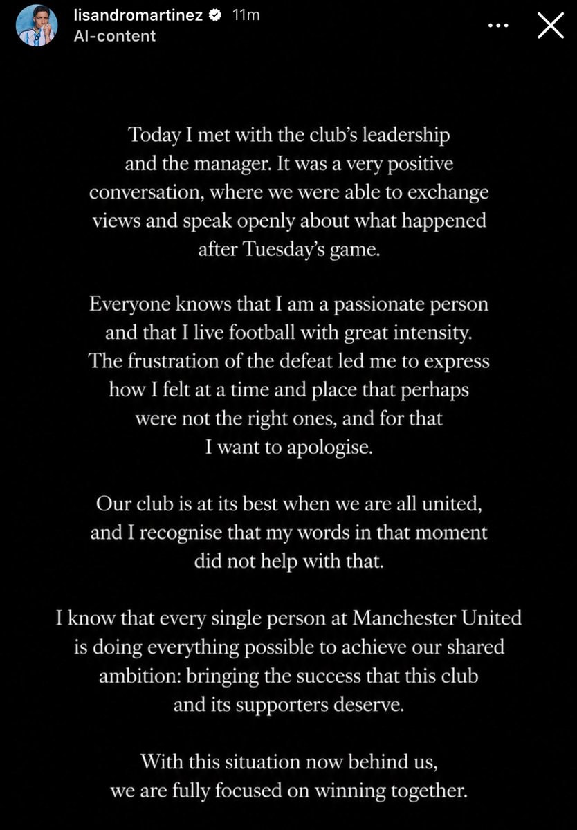 Lisandro Martinez statement