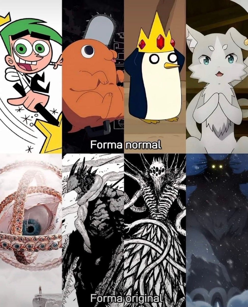 Anime characters normal vs original forms