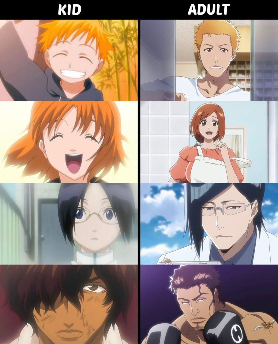 anime characters grown up