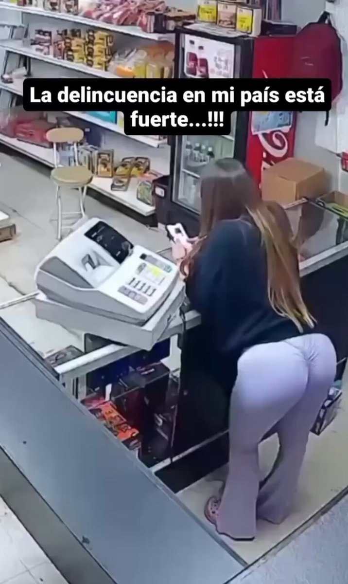 Woman in convenience store